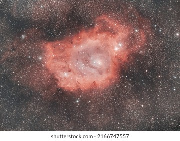 Lagoon Nebula With Newton Telescope