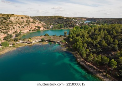 Lagoons of Ruidera between the provinces of Abacete and Ciudad Real in Spain. - Shutterstock ID 2218333815