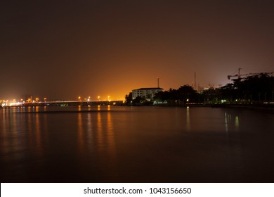 Lagos City Skyline At Night