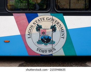 Lagos State Government Staff Buss Parked Outside The Secretariat In Lagos, NIGERIA, April 28, 2022. Nigeria's Economy As Inflation Rises