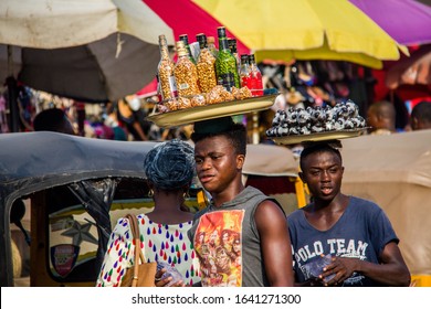 Lagos State / Nigeria - 02/10/2019 : Street Sales Men