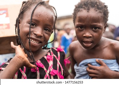 Lagos, Lagos State, Nigeria - September 2018: A Visit To An Orphanage In The Lepers Colony At Okobaba For A Charity Donation Event, Children Were Very Innocent And Happy