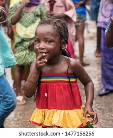 Lagos, Lagos State, Nigeria - September 2018: A Visit To An Orphanage In The Lepers Colony At Okobaba For A Charity Donation Event, Children Were Very Happy