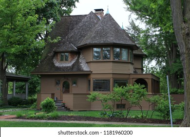 Lagrange, Illinois - 05/18/2015: Robert Emmond Residence. Architect Frank Lloyd Wright. Built 1892.
