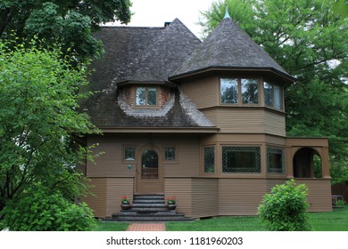 Lagrange, Illinois - 05/18/2015: Robert Emmond Residence. Architect Frank Lloyd Wright. Built 1892.
