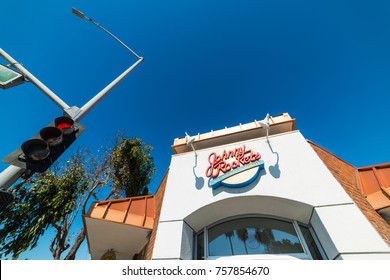 Laguna Beach, CA, USA - November 03, 2016: Johnny Rockets Restaurant Front Facade