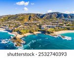 Laguna Beach montage drone, aerial photo