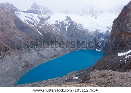 Similar – Foto Bild Der Mount Fitz Roy in der goldenen Stunde über dem blauen Himmel