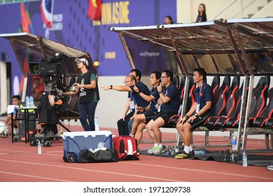 Laguna-Philippine-5dec2019:Park Hang Seo Head Coach Of Vietnam During SEAGAMES 2019 Between Thailand Against Vietnam At Binan Football Stadium,philippine