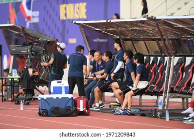 Laguna-Philippine-5dec2019:Park Hang Seo Head Coach Of Vietnam During SEAGAMES 2019 Between Thailand Against Vietnam At Binan Football Stadium,philippine