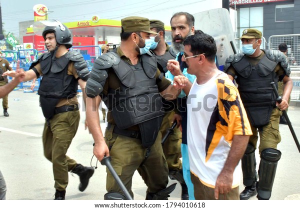 Lahore Pakistan Aug 11 Police Restore Stock Photo 1794010618 | Shutterstock