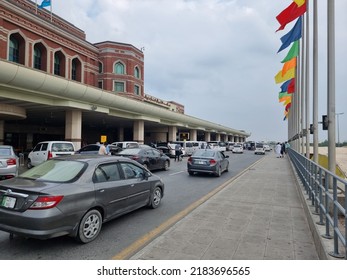 Lahore, Pakistan - July 26, 2022: Lahore Airport Know Also Allama Iqbal International Airport Is The Second Largest Civilian Airport By Traffic In Pakistan Opened In 1962   