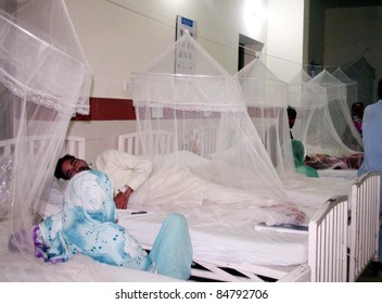 LAHORE, PAKISTAN - SEPT 16: Patients Who Are Suffering From Dengue Virus Being Treated In Isolation Ward Established At Services Hospital In Lahore September 16, 2011.