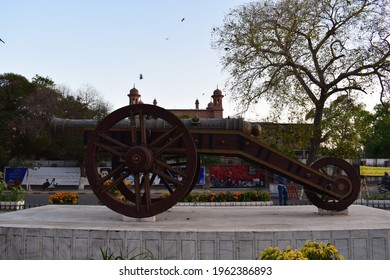 Lahore, Punjab, Pakistan - April 20, 2021: A Beautiful Picture Of ZamZama Gun In Lahore. 