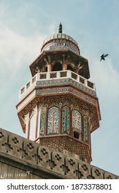 Lahore, Punjab Pakistan - November 25, 2020: Artistic architecture of the Wazir Khan Masjid
