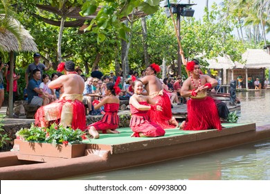 Laie, HI: October 5, 2016: Polynesian Culture Center On The Island Of Oahu. The Polynesian Culture Center Opened In October 12, 1963.