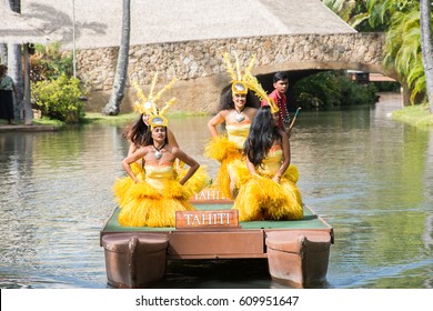 Laie, HI: October 5, 2016: Polynesian Culture Center On The Island Of Oahu. The Polynesian Culture Center Opened In October 12, 1963.