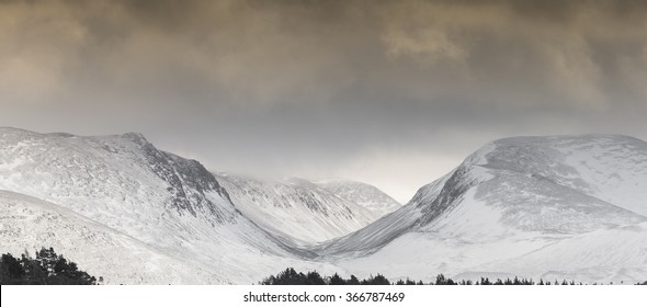 Lairig Ghru Pass In The Cairngorms.