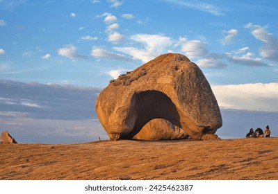 Lajedo Pai Mateus with granite rock formation, sculpted naturally by the force of the wind, in Cabaceiras, Paraíba, Brazil. - Powered by Shutterstock