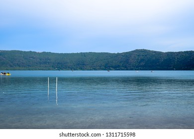 The Lake Albano In The Alban Hills Of Lazio, Italy