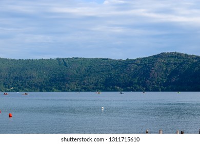 The Lake Albano In The Alban Hills Of Lazio, Italy