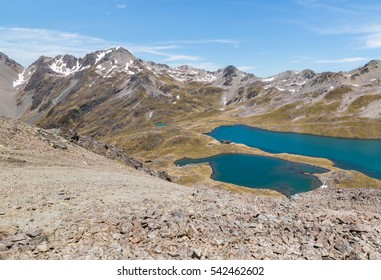 Lake Angelus In Southern Alps, New Zealand