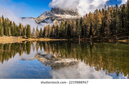 Lake Antorno Near Bozen In Italy