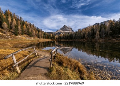 Lake Antorno Near Bozen In Italy