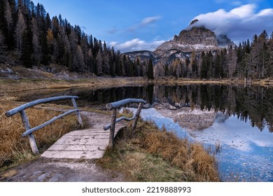 Lake Antorno Near Bozen In Italy