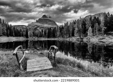 Lake Antorno Near Bozen In Italy