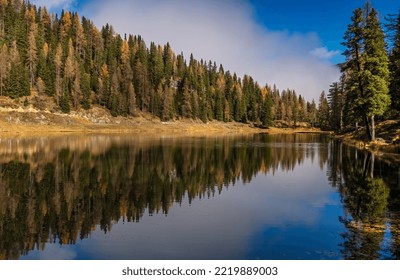 Lake Antorno Near Bozen In Italy