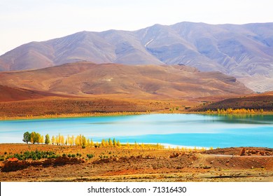 Lake In Atlas Mountains, Morocco, Africa