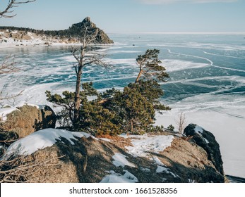 Lake Baikal In Winter. Russia