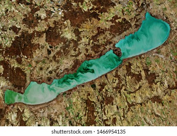 Lake Balaton In Hungary Seen From Space - Contains Modified Copernicus Sentinel Data (2019)