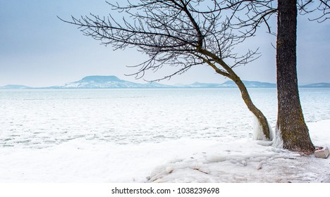 Lake Balaton In Winter