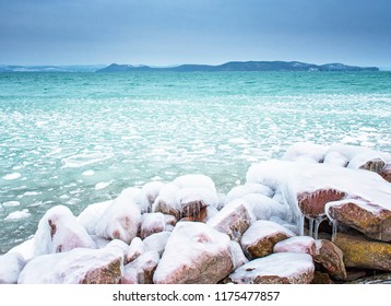 Lake Balaton In Winter