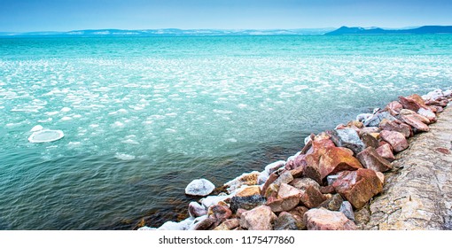 Lake Balaton In Winter