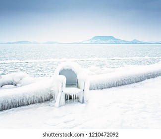 Lake Balaton In Winter