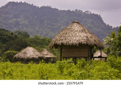 LAKE BAYANO, PANAMA - AUGUST 13, 2009: Embera Village, Comarca Kuna De Madungandi Indigenous Territory.