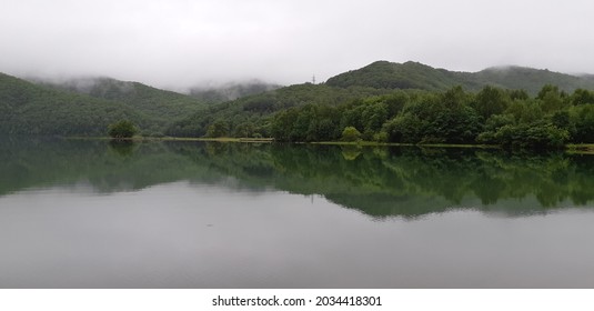 The lake with a beautiful reflection