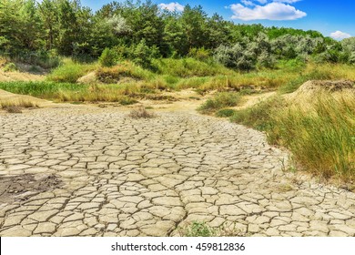 Lake Bed Drying Up Due To Drought