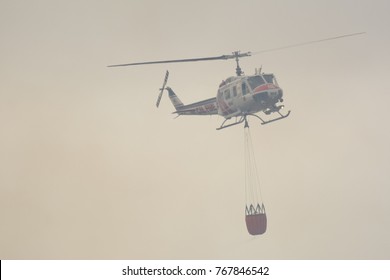 Lake Berryessa California/USA - 6/27/2015: Cal Fire Fire Fighters Fighting Wild Fires 