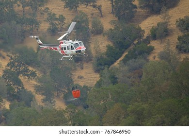 Lake Berryessa California/USA - 6/27/2015: Cal Fire Fire Fighters Fighting Wild Fires 