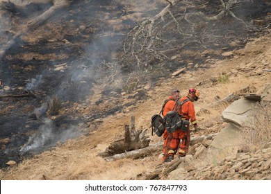 Lake Berryessa California/USA - 6/27/2015: Cal Fire Fire Fighters Fighting Wild Fires 