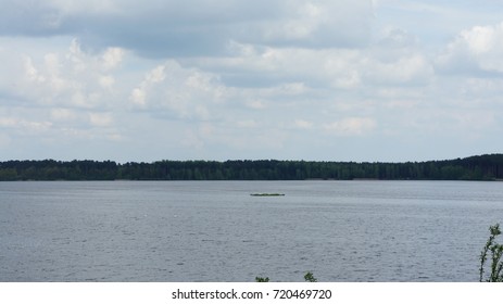 The Lake blue sky with cloud.