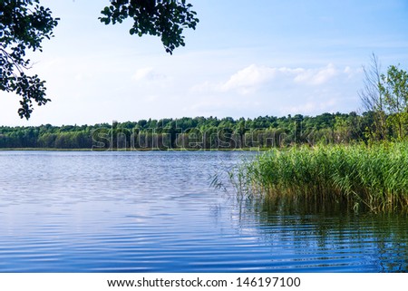 lake in brandenburg with blue water