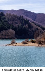 Lake Brasimone (also known as the Scalere basin and Brasimone basin) is an artificial lake built in the Bolognese Apennines along the Brasimone stream at the beginning of the twentieth century  - Shutterstock ID 2278352615