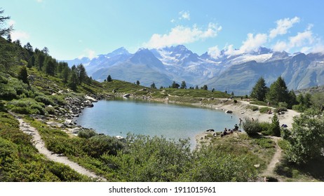 A lake called Grunsee. Location: Europe, Switzerland, Zermatt