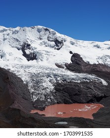 Lake Chocolate And Ausangate Mountain, In The Vilcanota Mountain Range. Andes Of Peru.