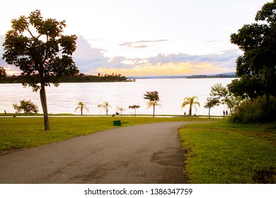 Paranoá Lake In The City Of Brasília In Front Of The Ermida Don Bosco Park.